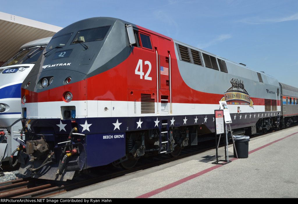 Amtk 42 Veterans Unit on display in LA